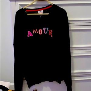 Black “Amour” Sundry sweater